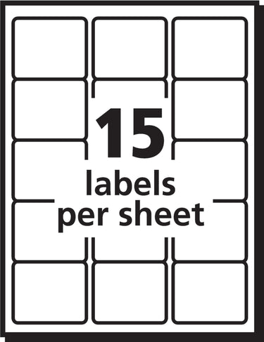 Avery Durable White Cover Up ID Labels for Laser Printers, 2